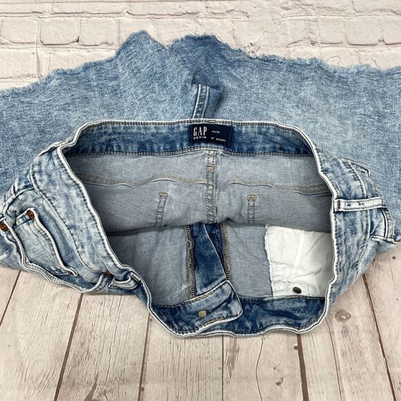 GAP Women 5" Short Cut Off Jean Shorts Size 14 Blue Denim M253 -10 - Picture 8 of 16